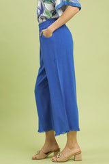 Linen Raw Hem Pants