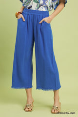 Linen Raw Hem Pants