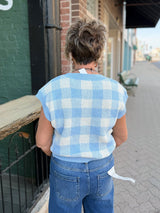 USA Chain Stitch Gingham Sweater