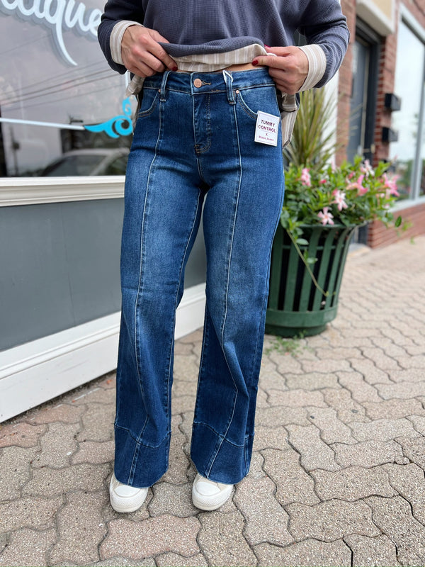 Gia's TC Mid Rise Wide Leg Flare Jeans