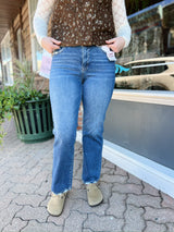 Maya's TC High Rise Ankle Straight Jeans