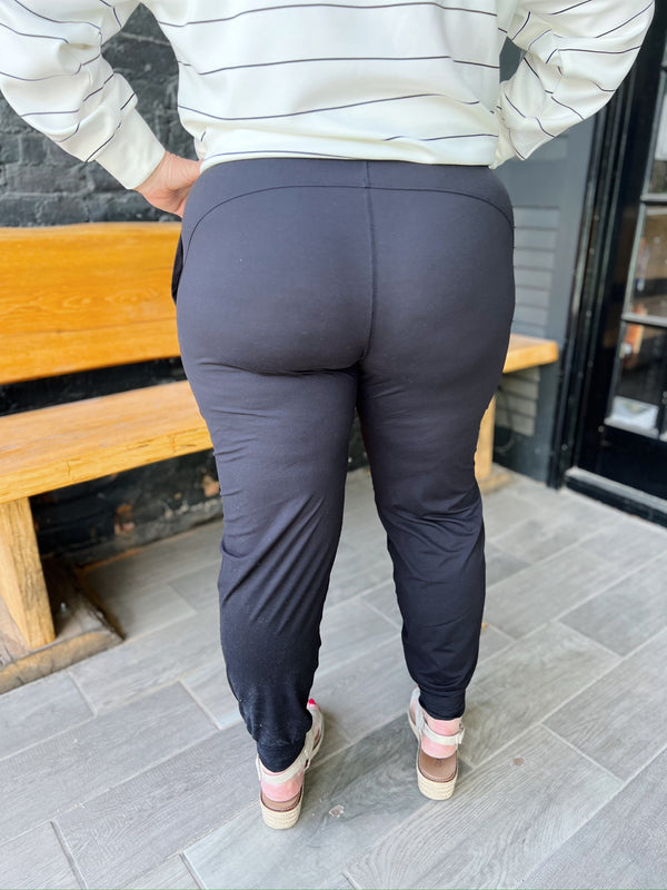 Curvy Black Super Soft Joggers