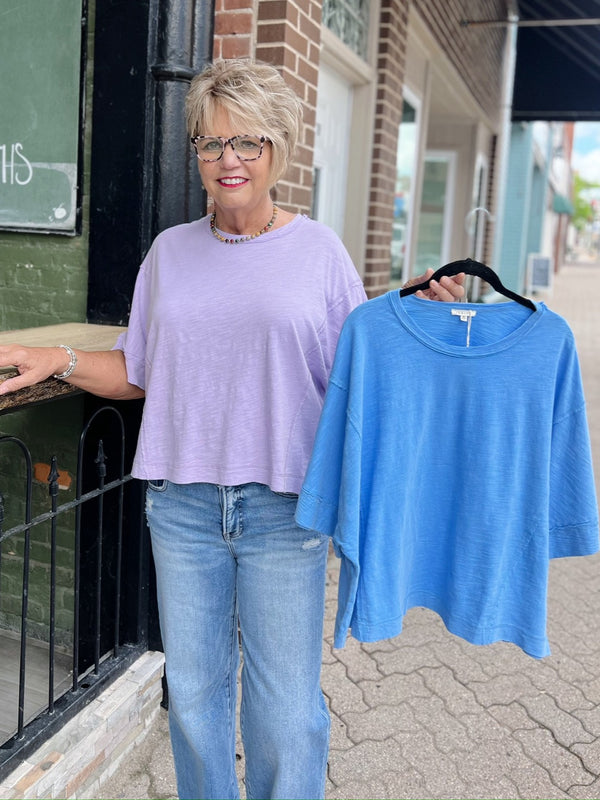 Half Dolman Sleeve Cropped Top