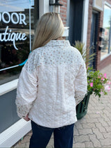 Quilted Floral Button Down Shacket