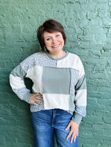 Mixed Patchwork and Lace Top