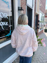 Pink Ditsy Flower Printed Hoodie