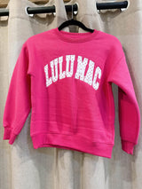Youth Hot Pink Polka Dot Lulu Mac Sweatshirt