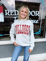 Gray Bulldogs Polka Dot Mock Neck Sweatshirt