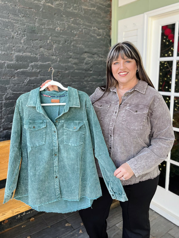 Corduroy Front Pocket Shacket