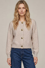 Curvy Gold Button down Cardigan