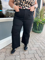 Curvy Wide Leg Pants W/ Front Pocket