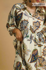 Boho Paisley Tiered Midi Dress