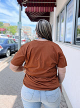 Brown Hello Fall Applique Tee