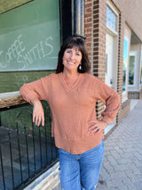 Basic Waffleknit Pocket Top