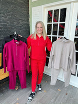 Scuba Half Zip Top and Jogger Set