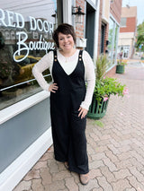 Raw Edge Patched Floral Overalls