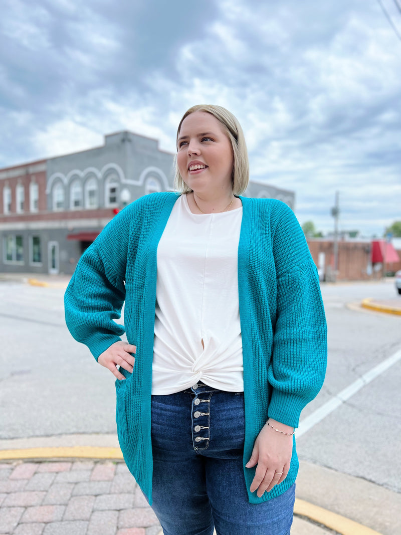 Curvy Heavy Knit Cardigan
