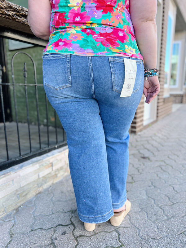 Curvy Sylvie's Front Seam High Rise Cropped Jeans