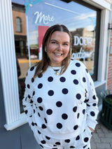 Polka Dot Long Sleeve Top and Short Set