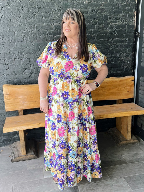 Curvy Multi Floral Dress