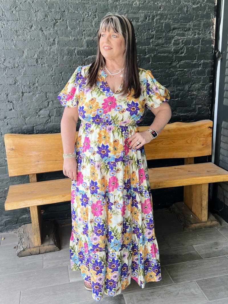 Curvy Multi Floral Dress