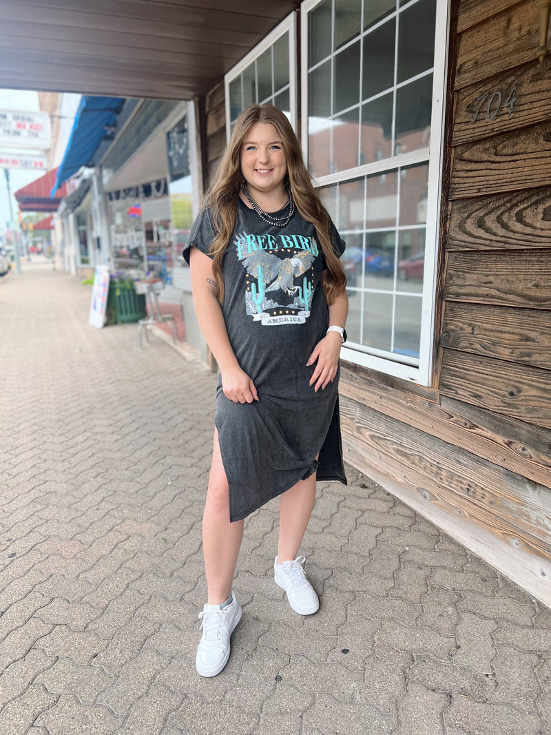 Free Bird America Tee Dress