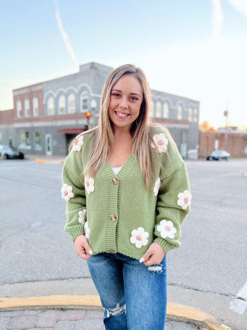 Heavy Knit Daisy Sweater
