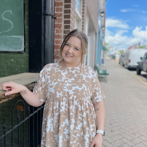 トップス eaphi flower jacquard peplum tops beige 698C53D5-D32E-411C-8833-