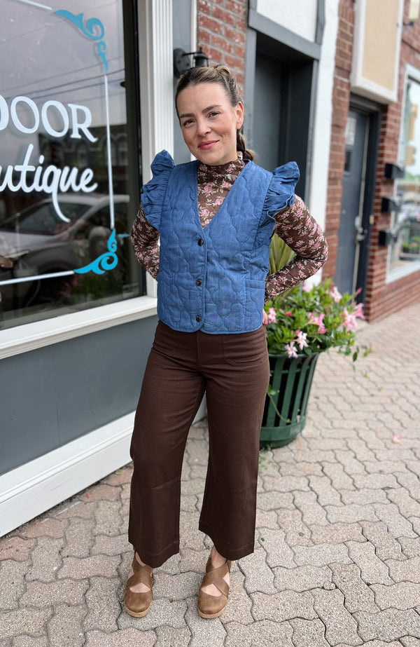 Wide Leg Pants With Front Pockets