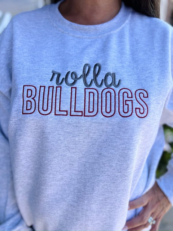 Rolla Bulldogs Gray Crewneck