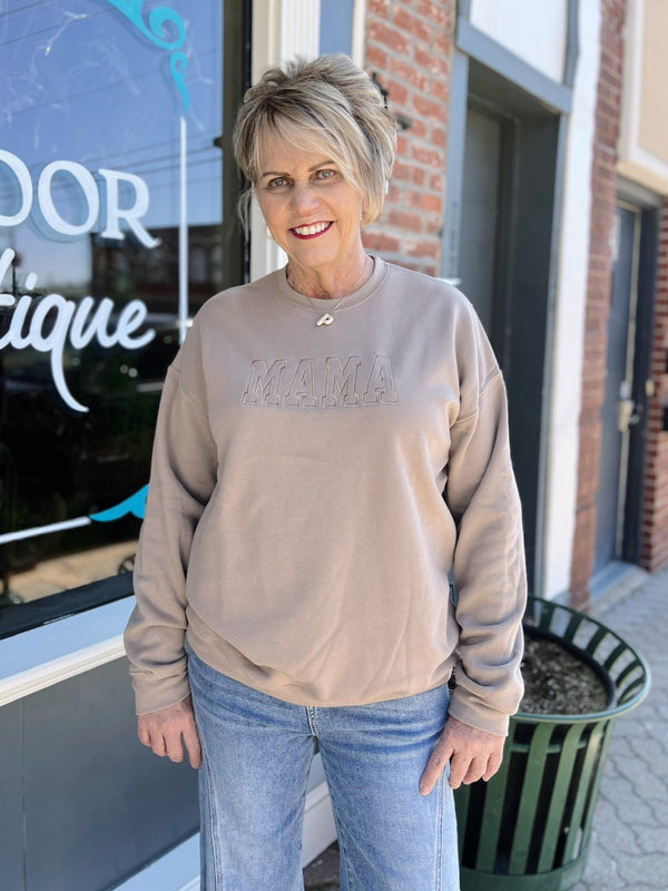 Embroidered Mama Sweatshirt