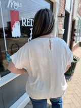 Curvy Drawstring Linen Top