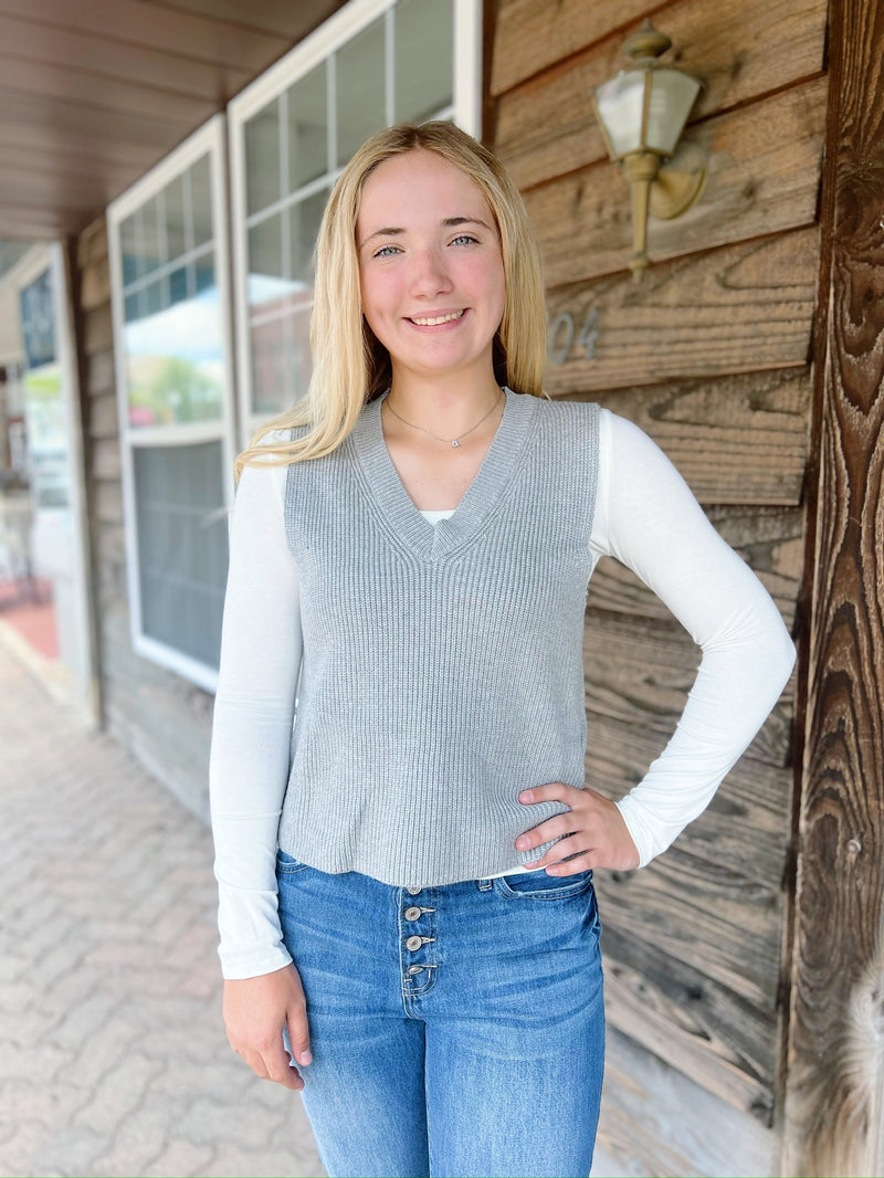 Gray Sweater Vest