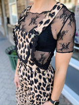 Cheetah Print Wide Leg Jumpsuit