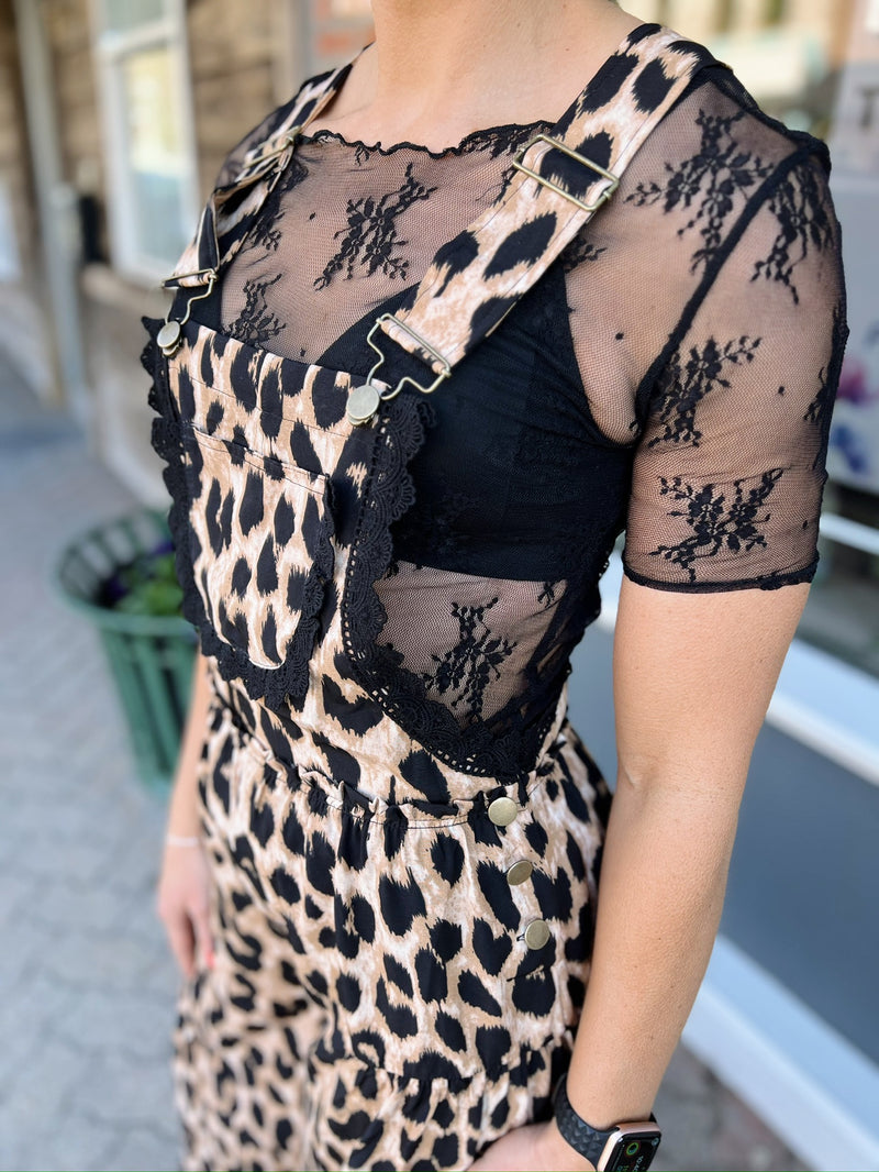 Cheetah Print Wide Leg Jumpsuit