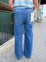 Ollie's High Rise Wide front Pintuck Jeans