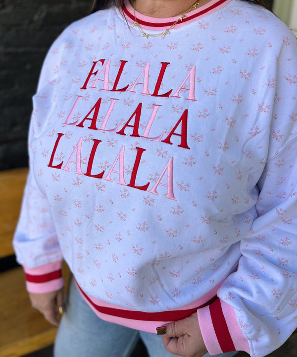 Ditzy Floral FaLaLaLa Crewneck