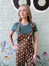 Mocha Polka Dot Overalls