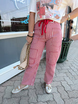 Cotton Drawstring Waist Barrel Pants