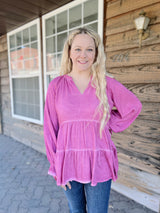 Mineral Wash Tunic Tiered Top