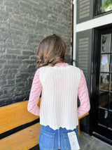 Scallop Front Tie Sweater Vest