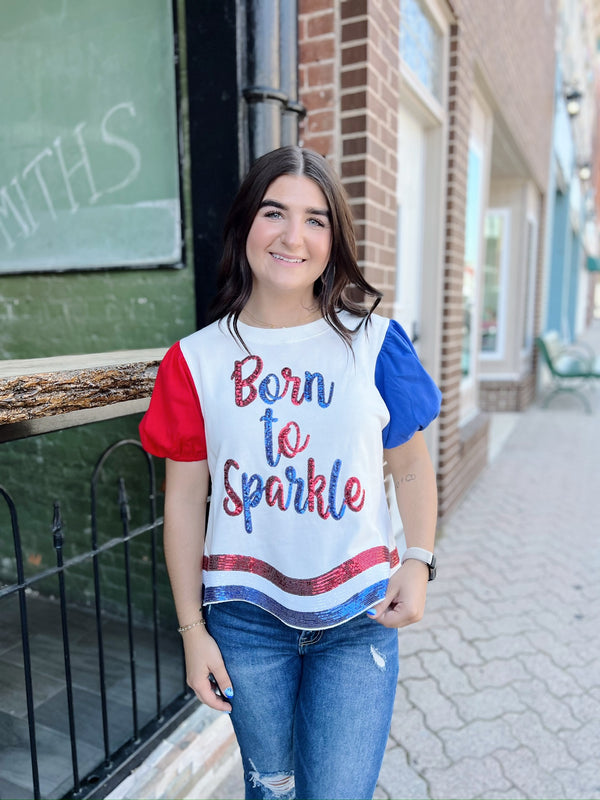 Born To Sparkle Crop Top