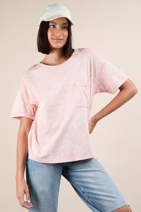 Mineral Wash Basic Pocket Tee