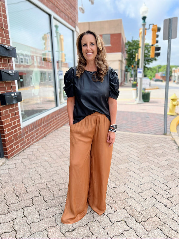 Satin Wide Leg Pants