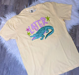 Later Alligator Yellow Graphic Tee