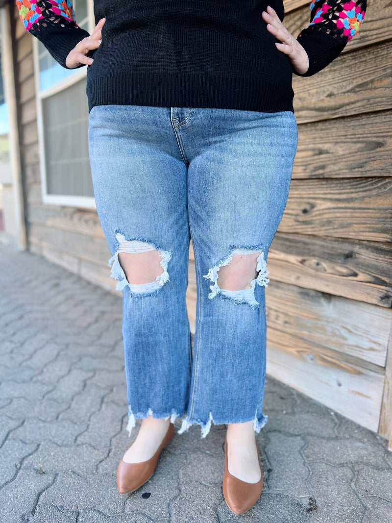 Curvy Desmond's Straight Cropped Jeans