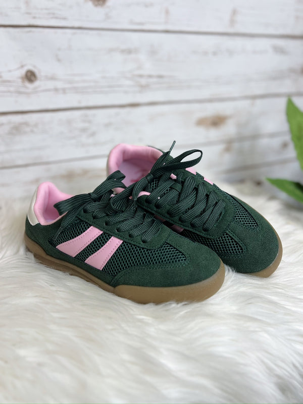Metro Pink and Green Sneakers