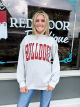Gray Bulldogs Polka Dot Mock Neck Sweatshirt