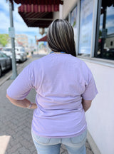 Lavender 3D Sequin Groovy Ghost Tee