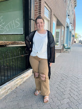 Curvy Jonas's Mocha Cropped Jeans